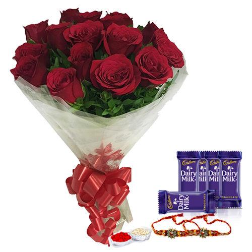 Beauty in Red - Rakhi & Dairy Milk Special