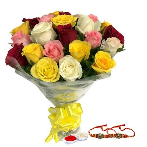 Mixed Roses Bunch - Rakhi Special