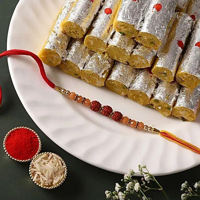 Classic Look Rakhi & Kaju Rolls