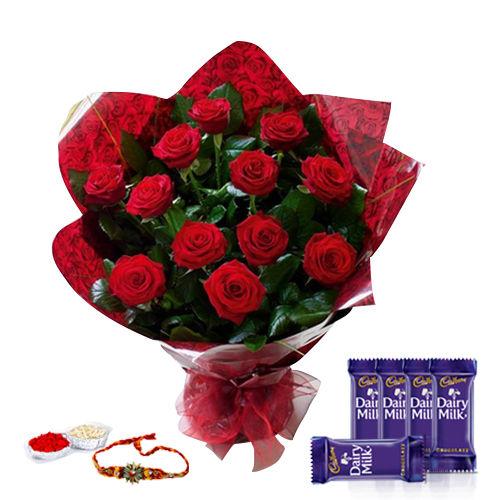 Rose Passion - Rakhi & Dairy Milk