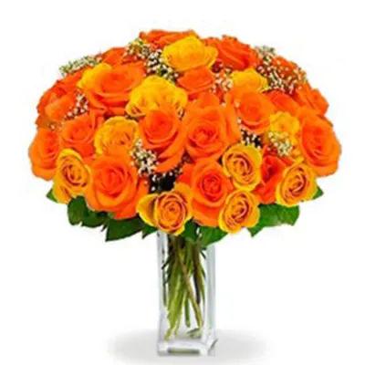 Awesome 36 Orange Roses Bouquet