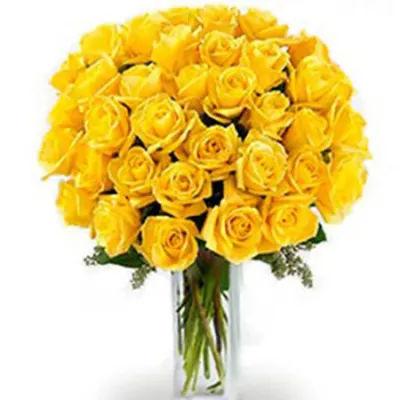 Attractive 36 Yellow Roses Bouquet